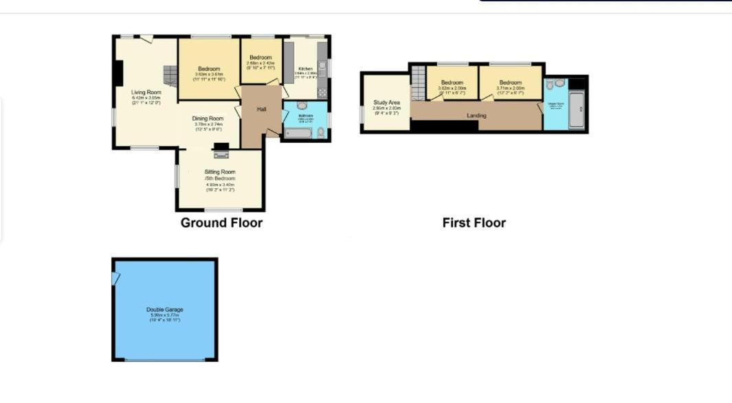 Beautiful 5 Bedroom Bungalow, Sleeps 7, In คาล์น ภายนอก รูปภาพ